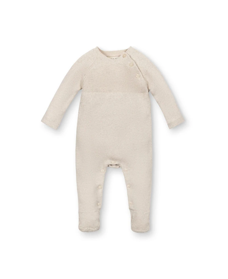 Hope & Henry Baby Organic Raglan Footed Sweater Romper