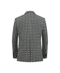 Elie Balleh Boys Black Postage Stamp Brocade Jacket