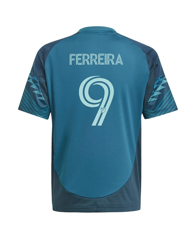 Adidas Big Boys and Girls Jesus Ferreira Blue Seattle Sounders Fc 2025 The Salish Sea Kit Replica Player Jersey