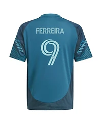 Adidas Big Boys and Girls Jesus Ferreira Blue Seattle Sounders Fc 2025 The Salish Sea Kit Replica Player Jersey
