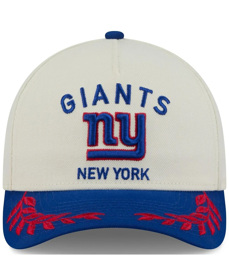 New Era Men's Cream/Royal New York Giants 2025 Nfl Draft 9FORTY A-Frame M-Crown Adjustable Hat