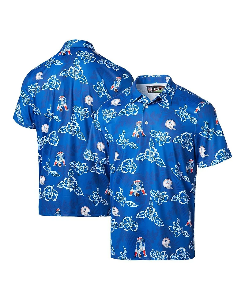Reyn Spooner Men's Royal New England Patriots Throwback Pua Performance Polo Shirt