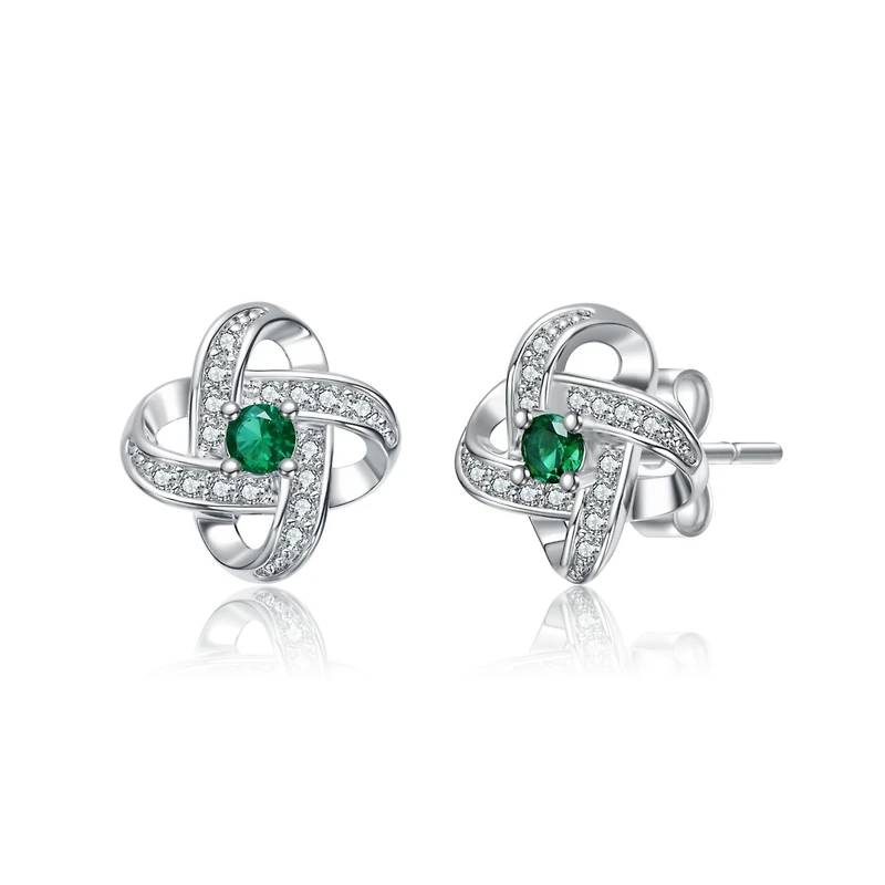 Kids 14K Gold Plated with Colored Cubic Zirconia Star-Shaped Stud Earrings