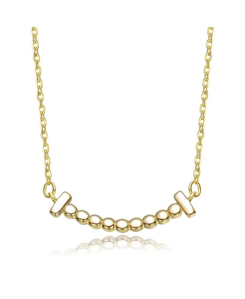 Kids 14K Gold Plated Bar Accents Chain Necklace