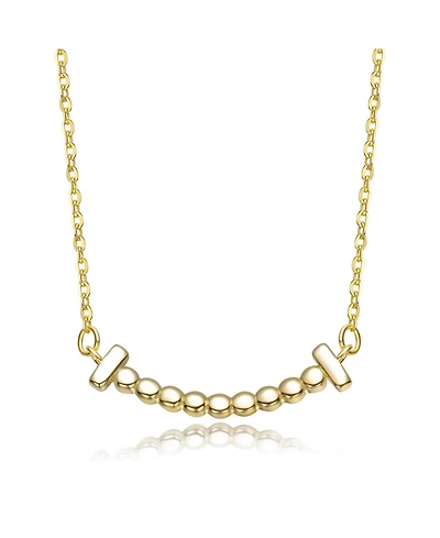 Kids 14K Gold Plated Bar Accents Chain Necklace