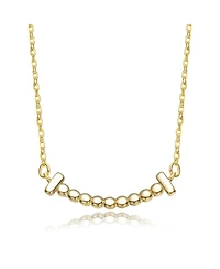 Kids 14K Gold Plated Bar Accents Chain Necklace