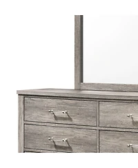 Kings Brand Furniture Harmony Wood 5-Drawer Dresser with Mirror