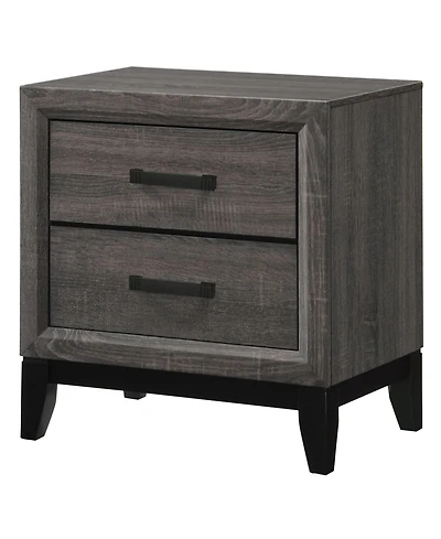 Kings Brand Furniture Ambroise 2-Drawer Wooden Side End Table, Nightstand