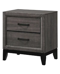 Kings Brand Furniture Ambroise 2-Drawer Wooden Side End Table, Nightstand