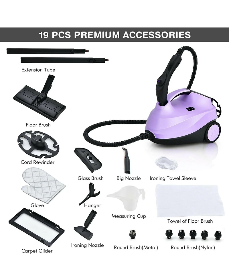 2000W Heavy Duty Multi-purpose Steam Cleaner Mop with Detachable Handheld Unit
