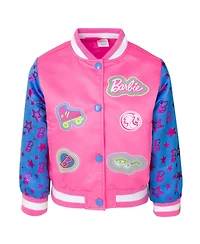 Barbie Little Girls Varsity Bomber Jacket