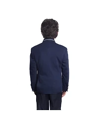 Elie Balleh Boys Navy Slim Fit Knit Blazer