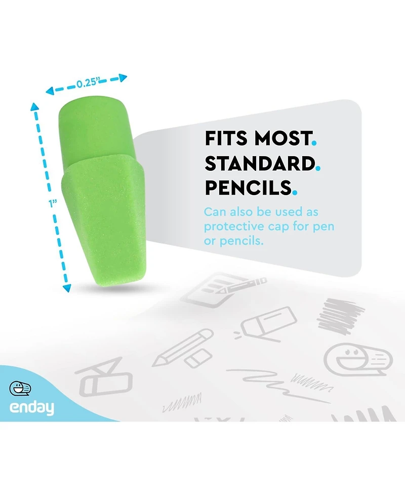 Erasers Pencil Toppers, Arrowhead Rubber Non- Abrasive Cute Pencil Cap and Top Erasers for Kids and Adults, School Supplies in Pink, Orange, Blue, Pur