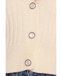 Petal and Pup Women's Zana Ribbed Ruffle Cuff Knit Sweater