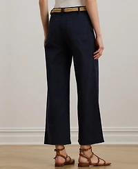 Lauren Ralph Women's Stretch Chino Wide-Leg Cropped Pants