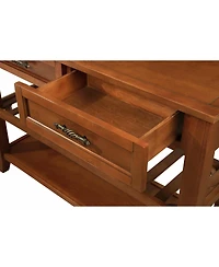 Streamdale Mid-Century Style Solid Wood Console Table with Storage
