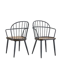 Streamdale Furniture Indoor Dining Chair With Metal Legs (Set of 2),Light Birch