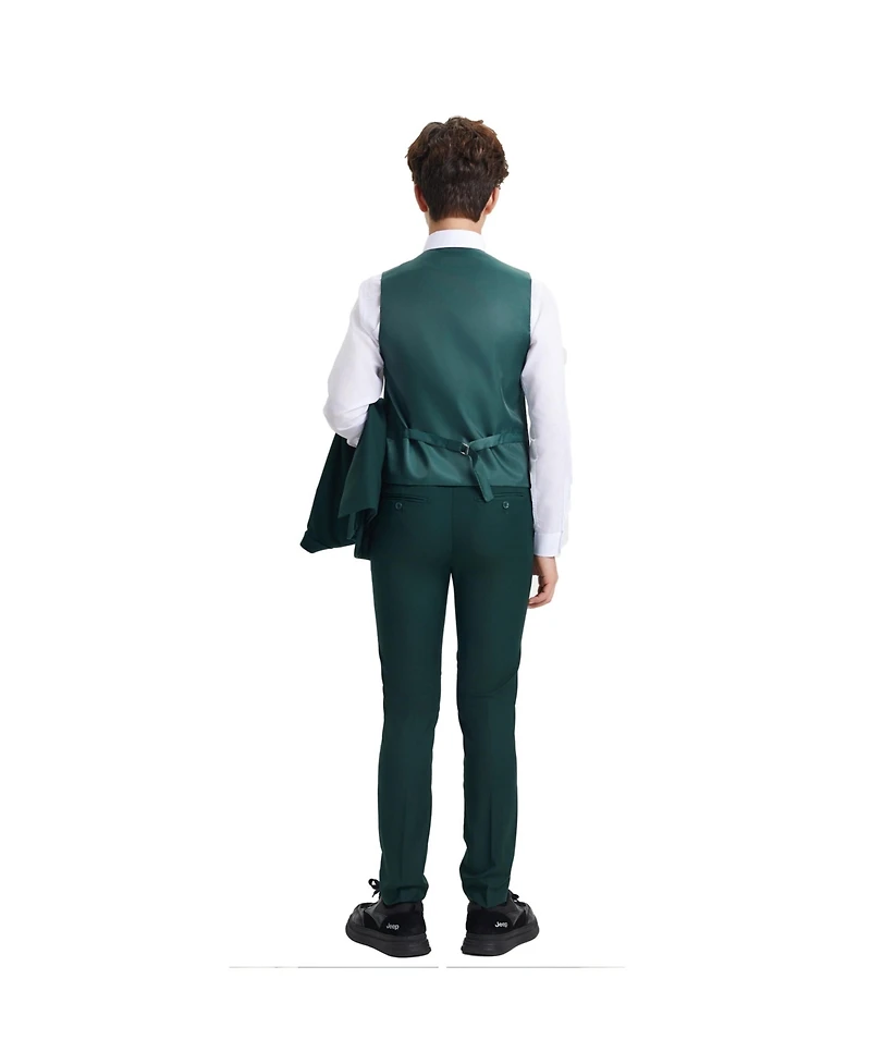 Stacy Adams Little Boys Green 5 Pc Suits