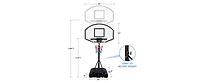 Portable Basketball Hoop System ,4.76-10ft Height Adjustable for Youth Adults Led lights