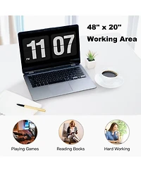 3-Drawer Home Office Study Computer Desk with Spacious Desktop