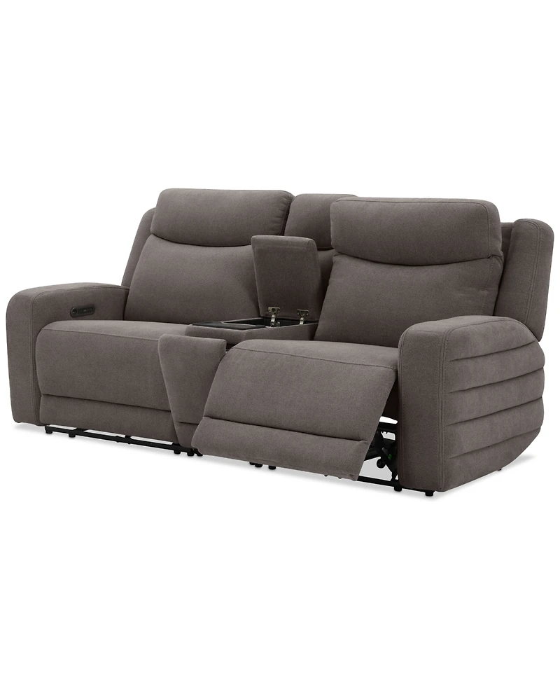 Kristyan3-Pc. Fabric Sofa with 2 Power Motion Chairs and Console, Exclusively at Macy's