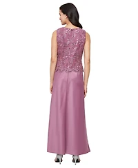 Alex Evenings Women's Stretch Tulle 3/4-Sleeve Jacket Dress