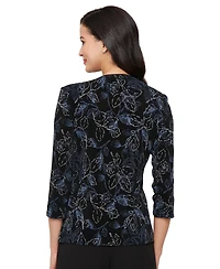 Alex Evenings Women's Printed Top & Jacket Set