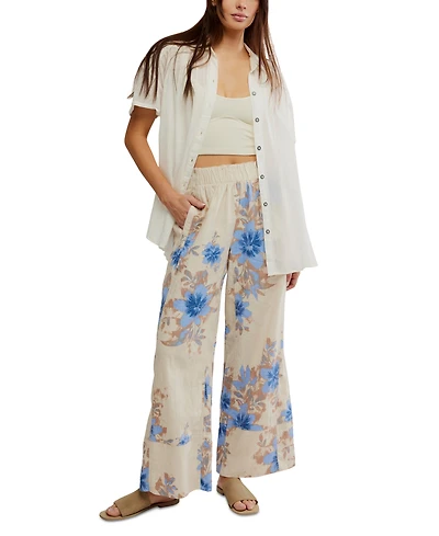 Free People Women's Days End Printed High-Rise Pants