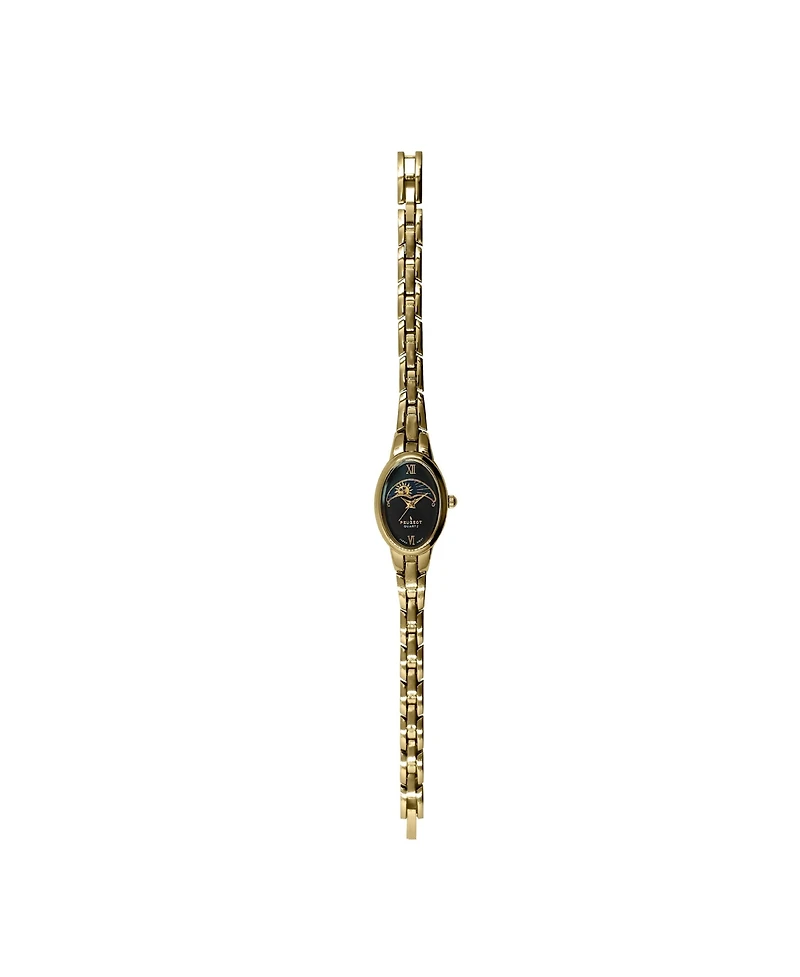 Peugeot Women's Gold 30x25mm Sun Moon Dial Link Bracelet Watch Dial