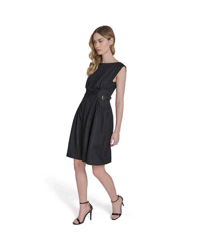 Vince Camuto Women's Crepe Sleeveless Fit & Flare Dress
