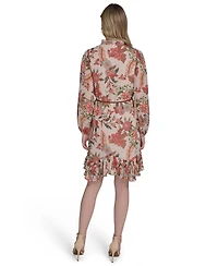 Vince Camuto Women's Chiffon Printed Dress