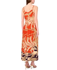 Msk Women's Challis Printed Sleeveless Maxi Dress