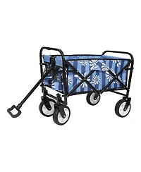 Collapsible Wagon Cart - 225lb Capacity, Blue