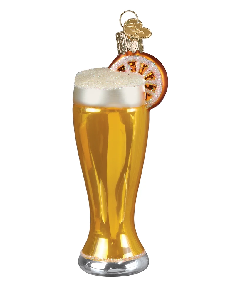 Old World Christmas 4.5" Adult Beverages Glass of Blue Moon Beer Ornament
