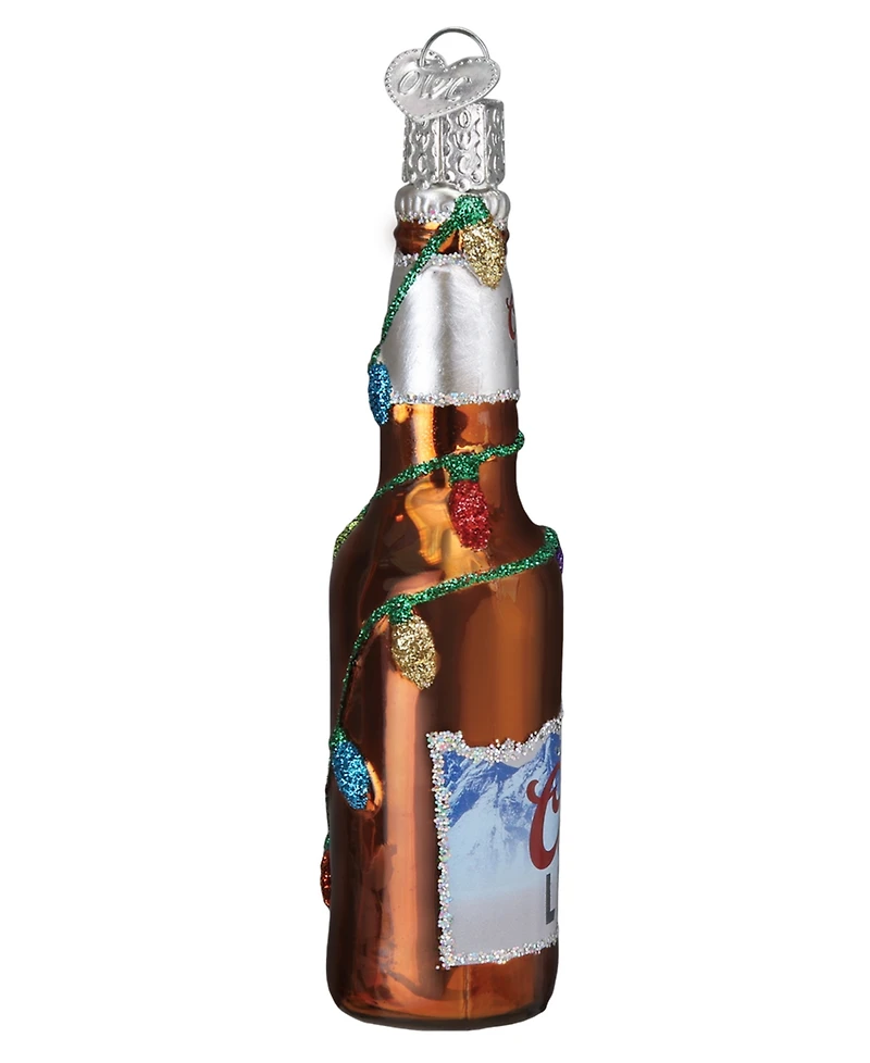 Old World Christmas 4.5" Adult Beverages Holiday Coors Light Beer Bottle Ornament