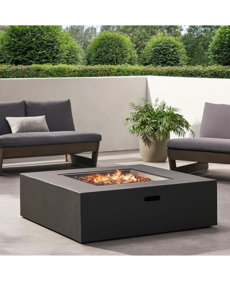 Modern Concrete Propane Fire Pit - 50,000 Btu