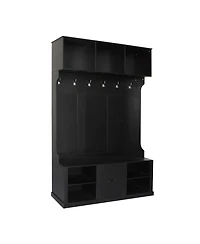 Hall Tree with Bench, Hooks & Drawer