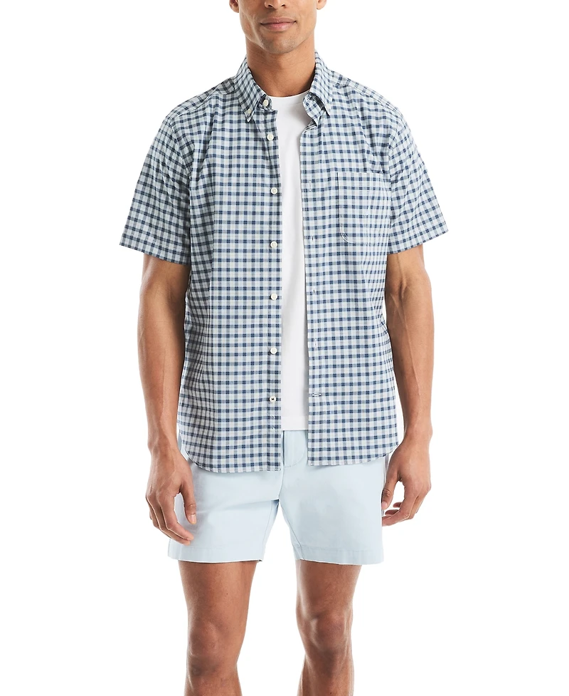 Nautica Men's Plaid Short-Sleeve Shirt