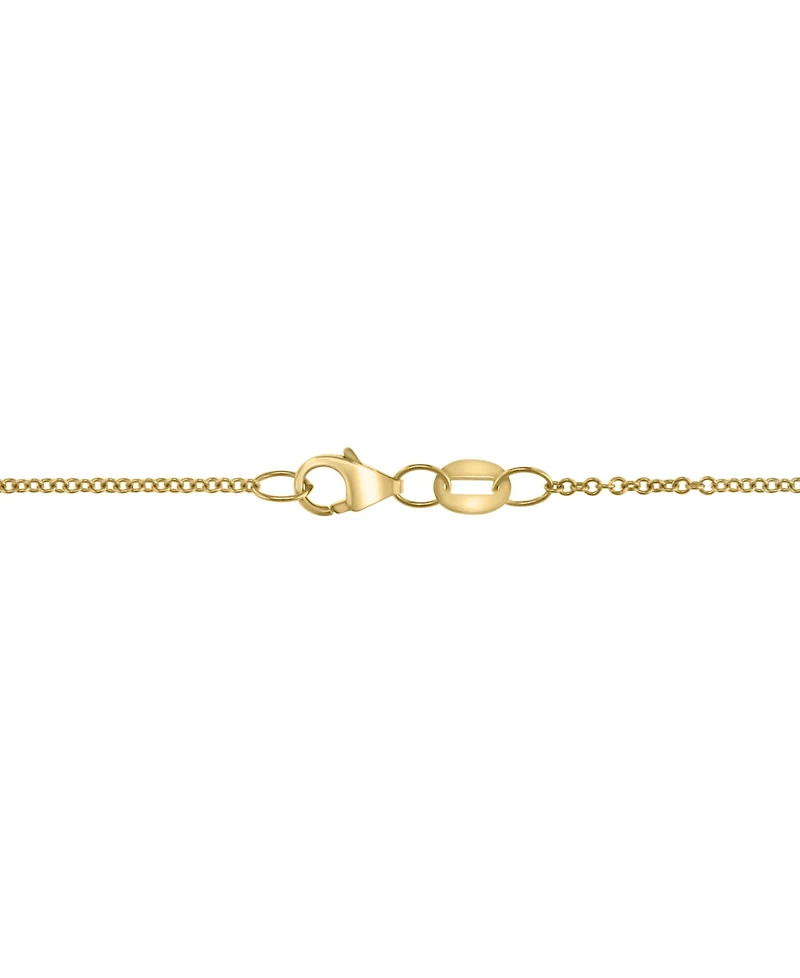 Effy Sapphire (2-1/3 ct. t.w.) & Diamond (1/6 ct. t.w.) 18" Pendant Necklace in 14k Yellow Gold