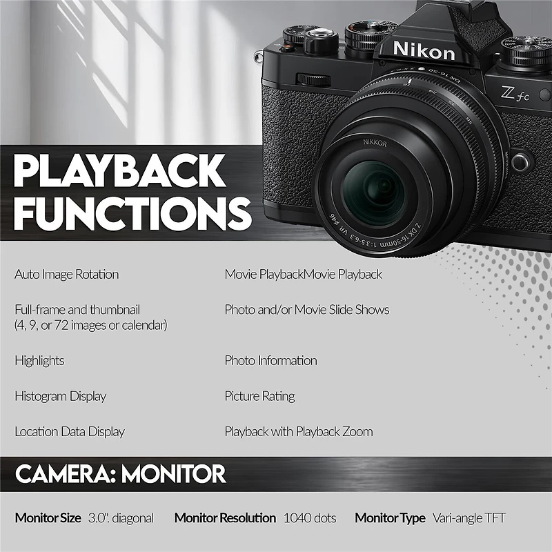 Nikon Z fc Dx-Format Mirrorless Camera with Nikkor Z Dx 16-50mm f/3.5-6.3 Vr Lens, Black with Candisk Pro 64GB, Alpine 120, Pro Optic Filter Kit,ProOp