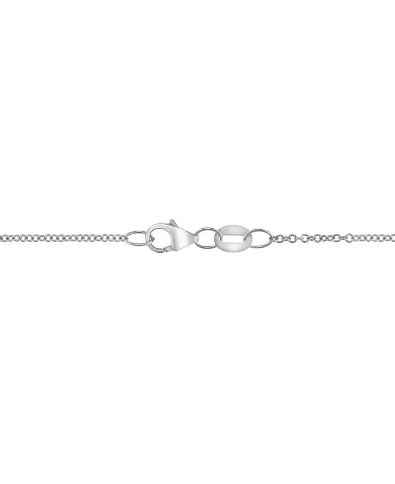Effy Sapphire (1-7/8 ct. t.w.) & Diamond (1/10 ct. t.w.) Swirl 18" Pendant Necklace in 14k White Gold
