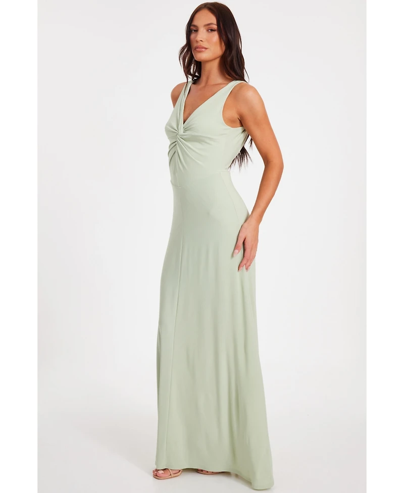 Quiz Women's Reversible Ity Cowl Maxi Dress
