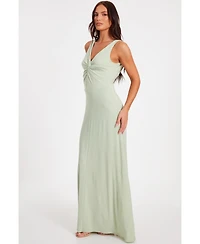 Quiz Women's Reversible Ity Cowl Maxi Dress