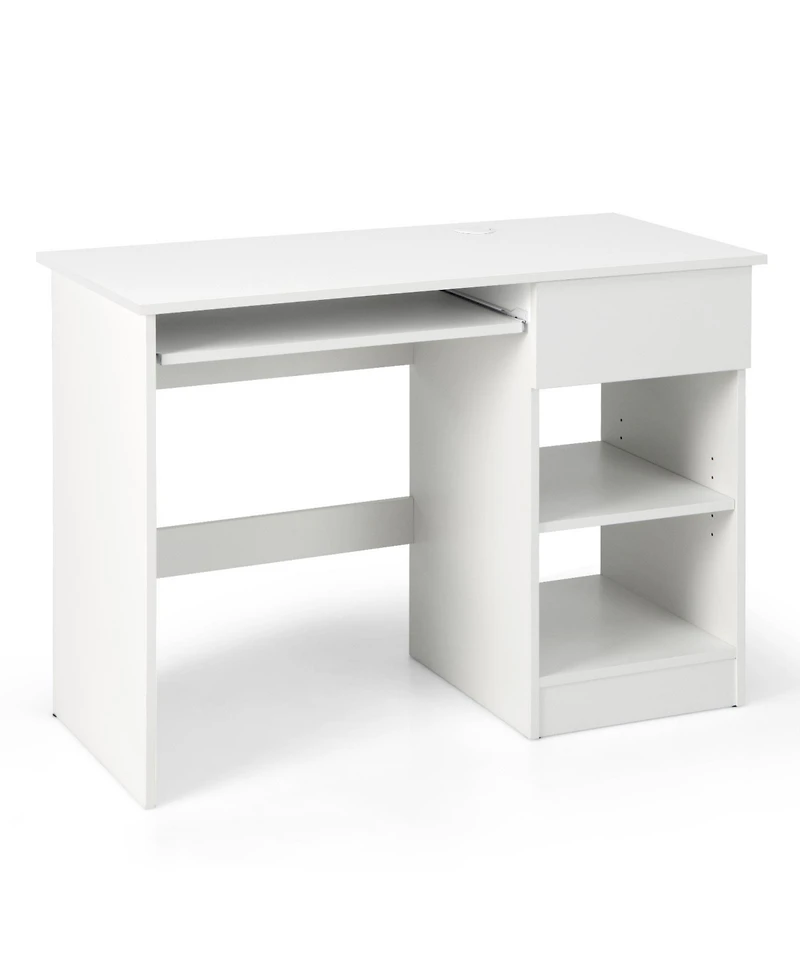 Wooden Computer Desk with Cpu Stand