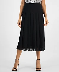 Kasper Women's Pleated Pull-On Skirt, Regular & Petite