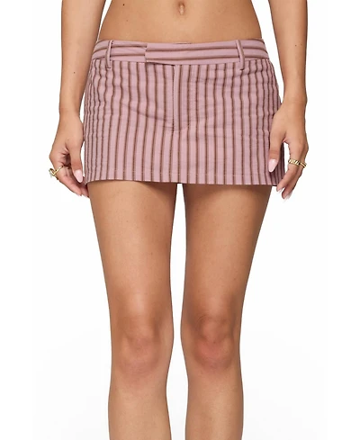 Edikted Women's Marlow Striped Mini Skort