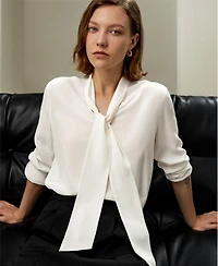 Lilysilk Women's Silk Bowtie Blouse