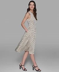 Karl Lagerfeld Paris Women's Hammered Satin Midi Dress