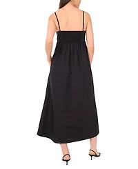 1.state Women's Bow Front Sleeveless Cotton Midi Dress