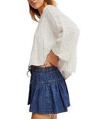Free People Women's Roselle Denim Mini Skirt
